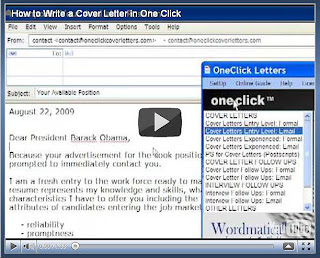 One click cover letters review